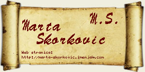 Marta Skorković vizit kartica